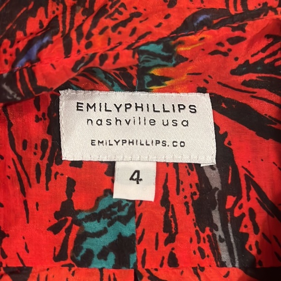 EMILY PHILLIPS NASHVILLE USA BUTTON UP SHIRT SZ 4 #1452 - Picture 8 of 8